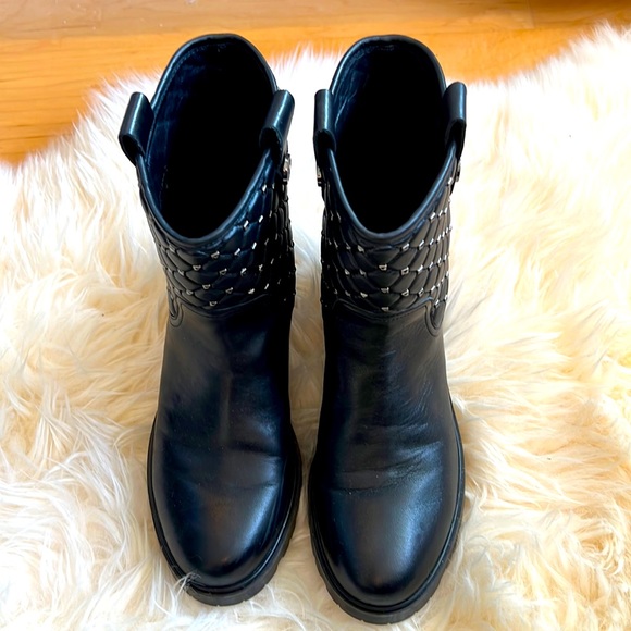 Wishbone Collection Shoes - Black Studded Ankle Boots